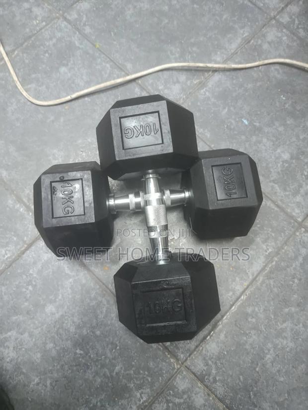10 Kg Hexagonal Dumbbells Pair*