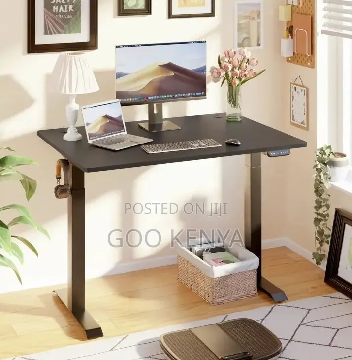 Home Desk; Adjustable Electric Home Study Desk With Sit-Stand Function
