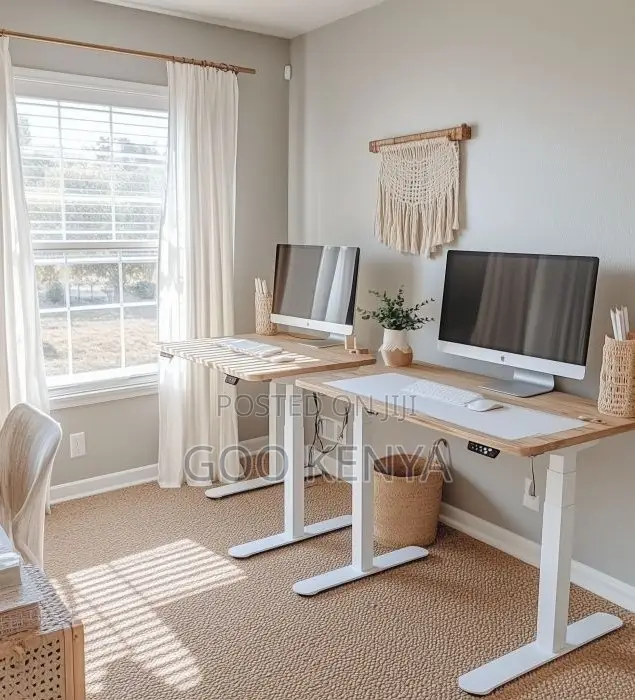 Home Desk; Adjustable Electric Home Study Desk With Sit-Stand Function