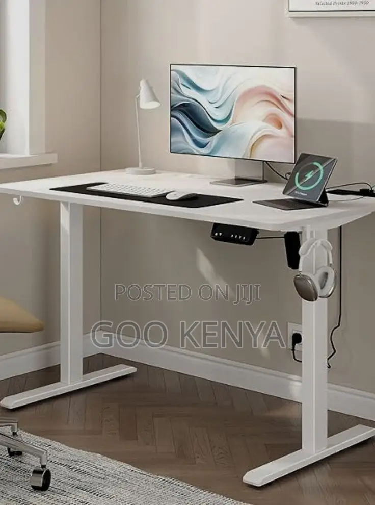 Home Desk; Adjustable Electric Home Study Desk With Sit-Stand Function