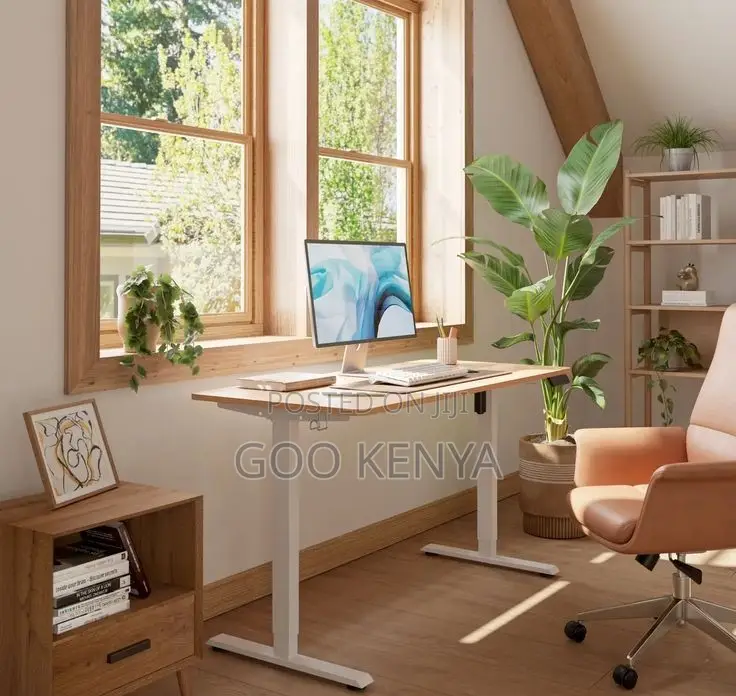 Home Desk; Adjustable Electric Home Study Desk With Sit-Stand Function