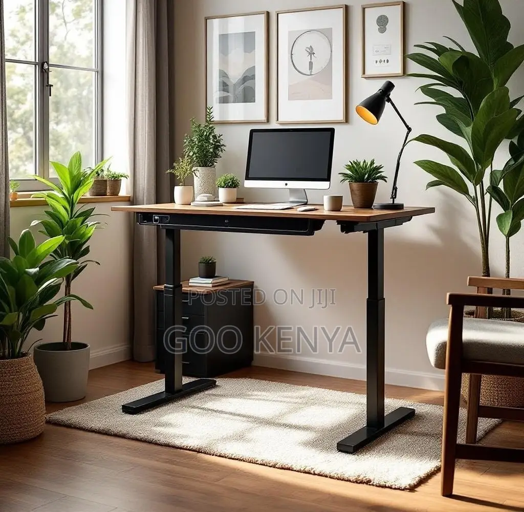 Home Desk; Adjustable Electric Home Study Desk With Sit-Stand Function