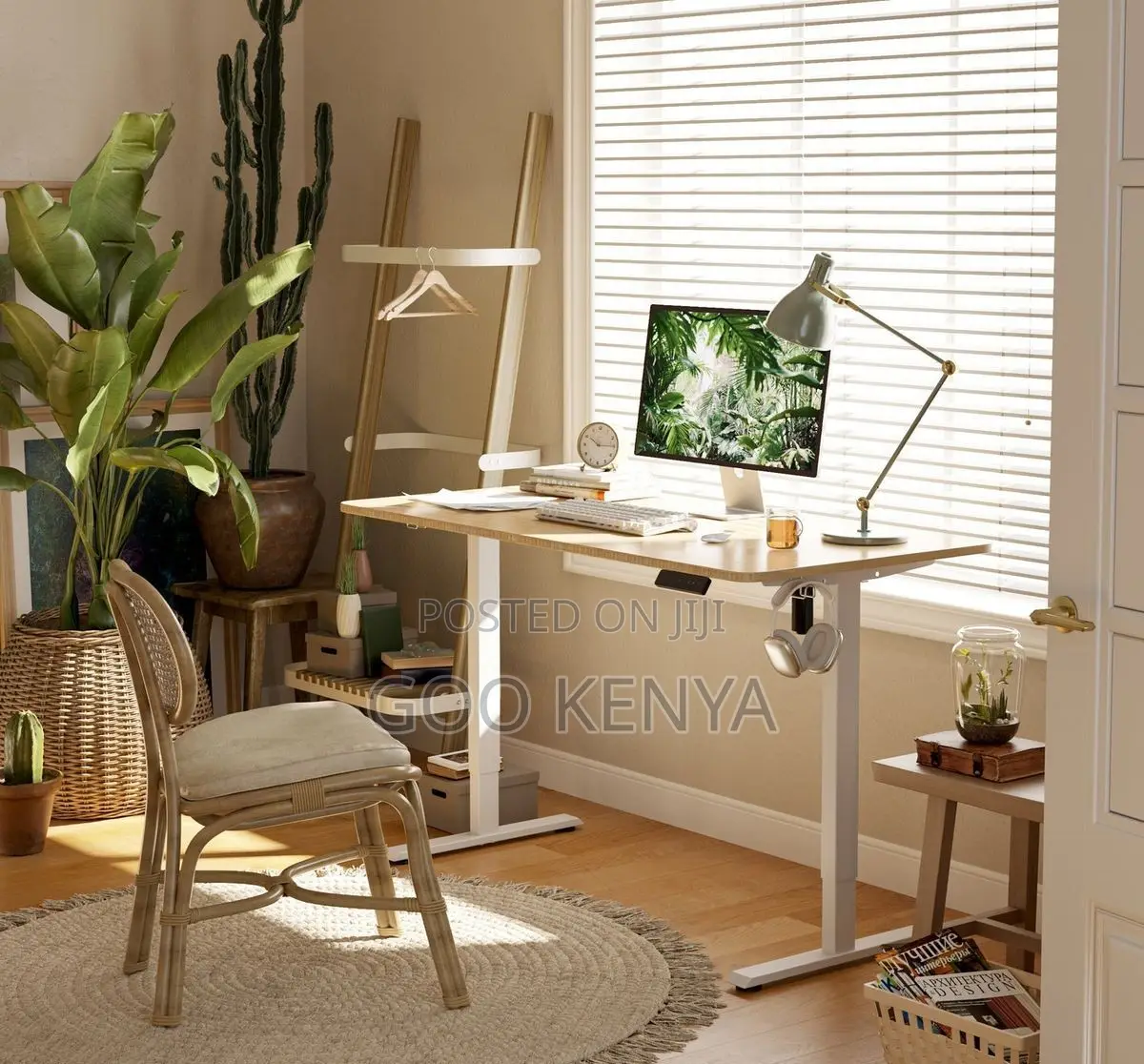 Home Desk; Adjustable Electric Home Study Desk With Sit-Stand Function