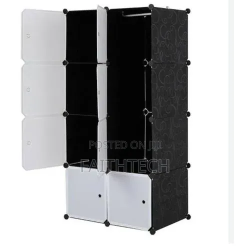 Portable 2- Column by 4 Plastic Wardrobes