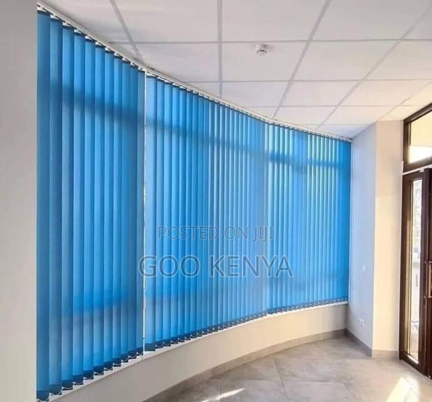 Curtain Blinds; Modern Light-Filtering Vertical Blinds for Living Room - thumbnail 4