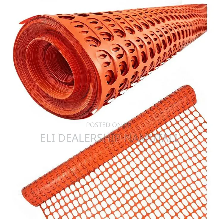 Road Safety Barrier Mesh Roll 1m × 50m High Visibility Orange