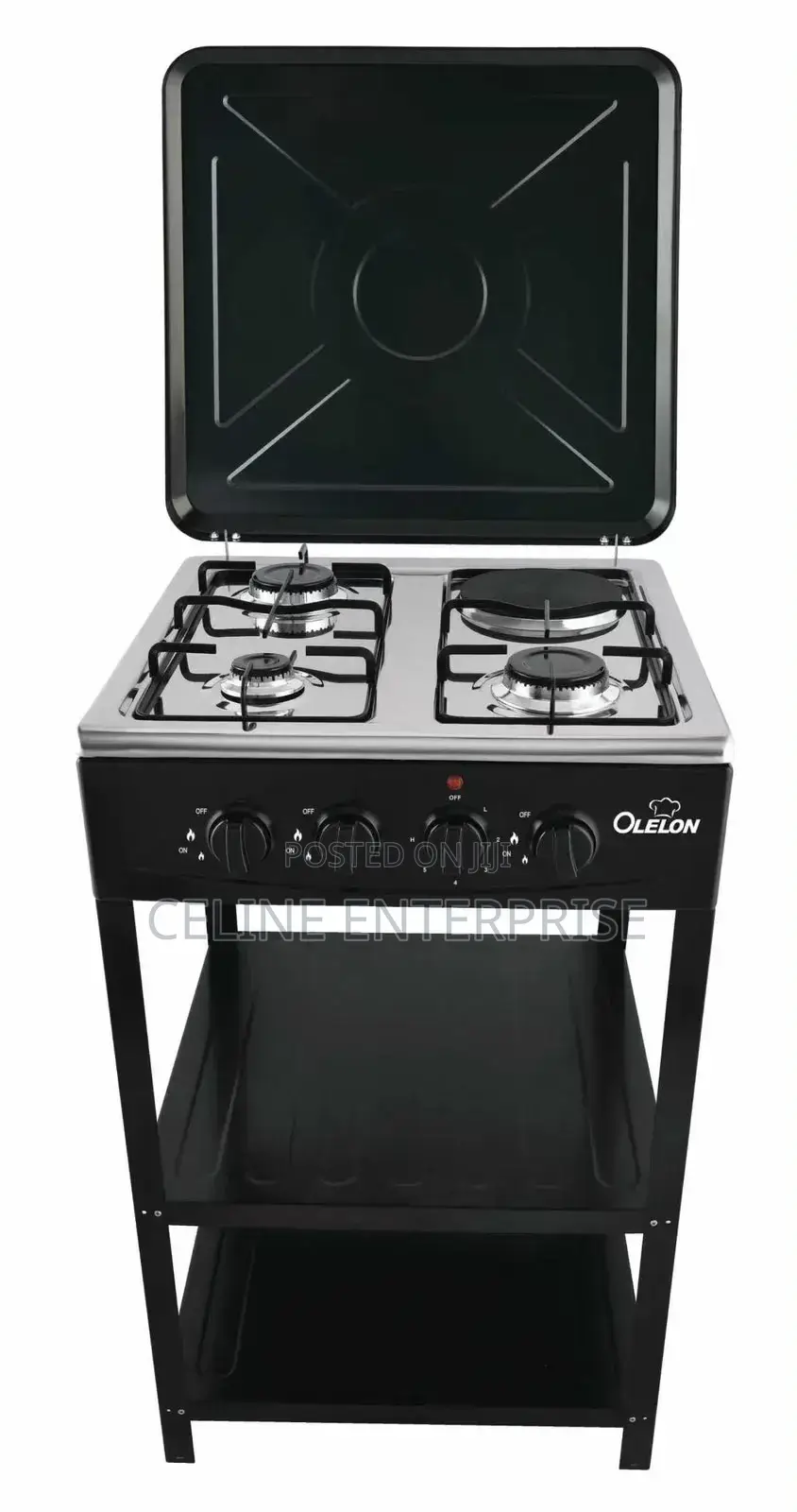 Olelon Full Standing Cooker With Shelves