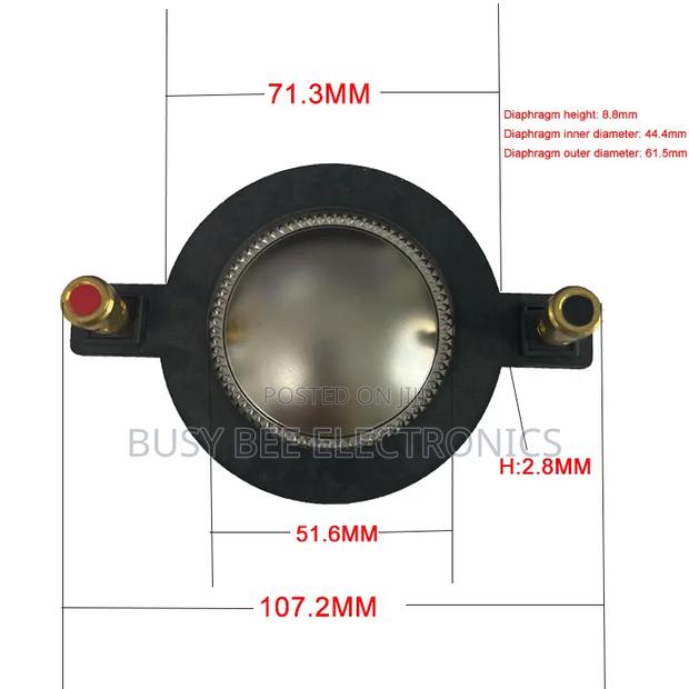 44.4mm 8ohm Titanium Diaphragm Round Horn Tweeter Voice Coil