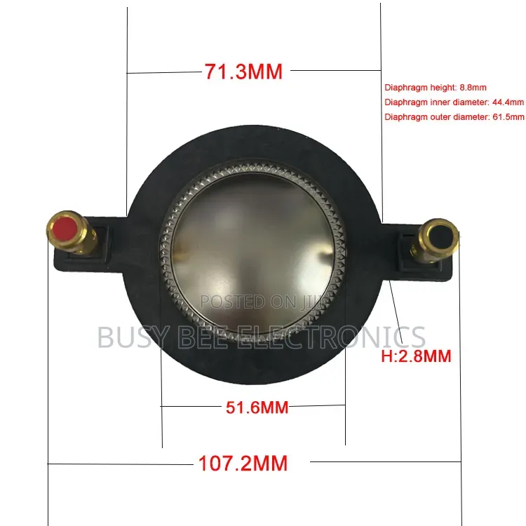 44.4mm 8ohm Titanium Diaphragm Round Horn Tweeter Voice Coil