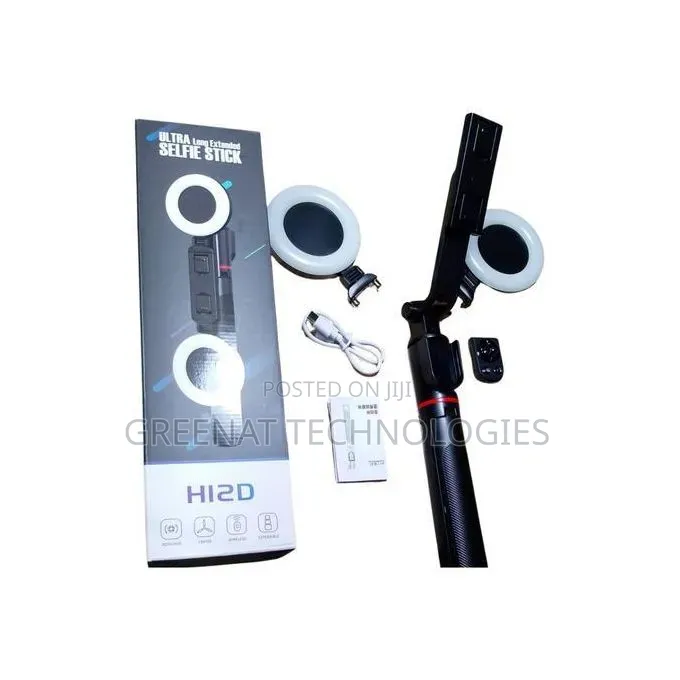 Hd Ultra Long Extended Selfie Stick H12d With Tripod 2 Ring Light