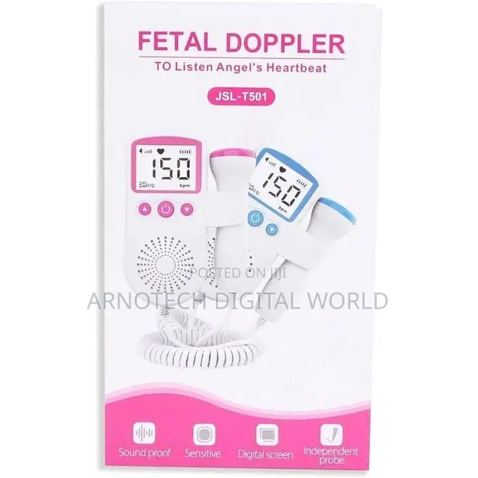 Fetal Doppler - LCD Display, Safe Heartbeat Monitor, Battery Powered