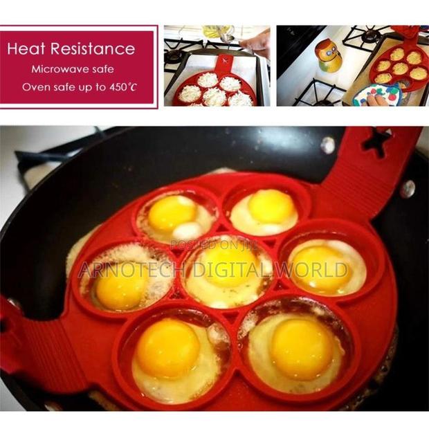 Silicone Pancake Egg Mold – 7‐Hole Non‐Stick Reusable - thumbnail 2