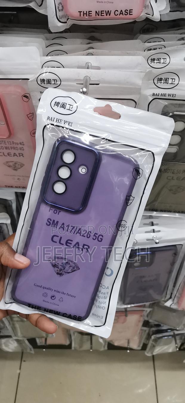 Samsung Galaxy A26 5g Clear, Purple Diamond-Pattern Phone Case - thumbnail 2
