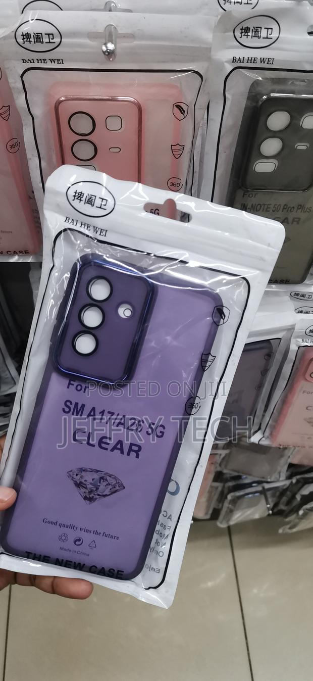 Samsung Galaxy A17 Translucent/Clear Purple Finish ,Diamond Logo,Case - thumbnail 2