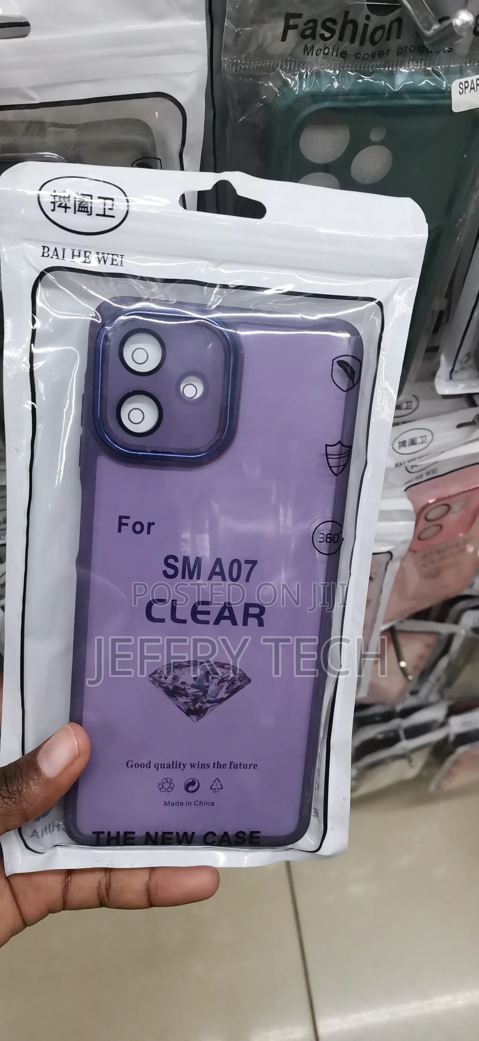 Samsung Galaxy A07 Clear Purple Silicone Phone Case
