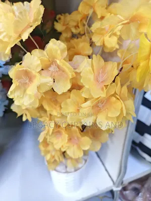 Yellow Artificial Flowers With Vase