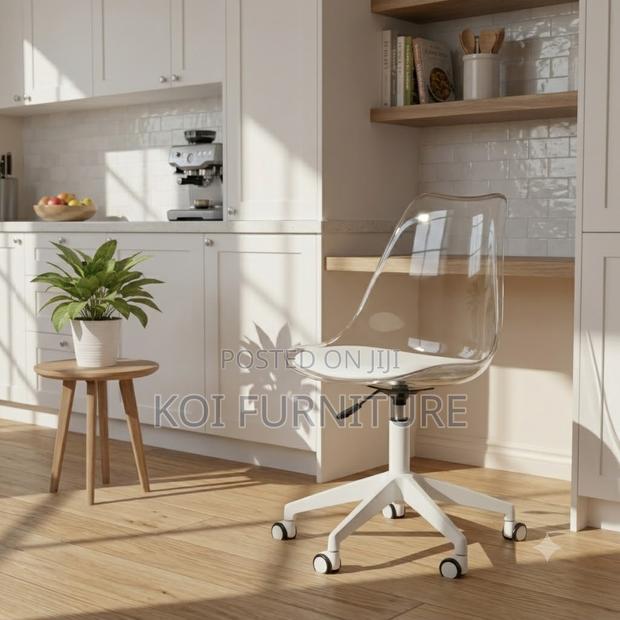 Dining Chairs; Swivel Clear Dining Chairs - thumbnail 5