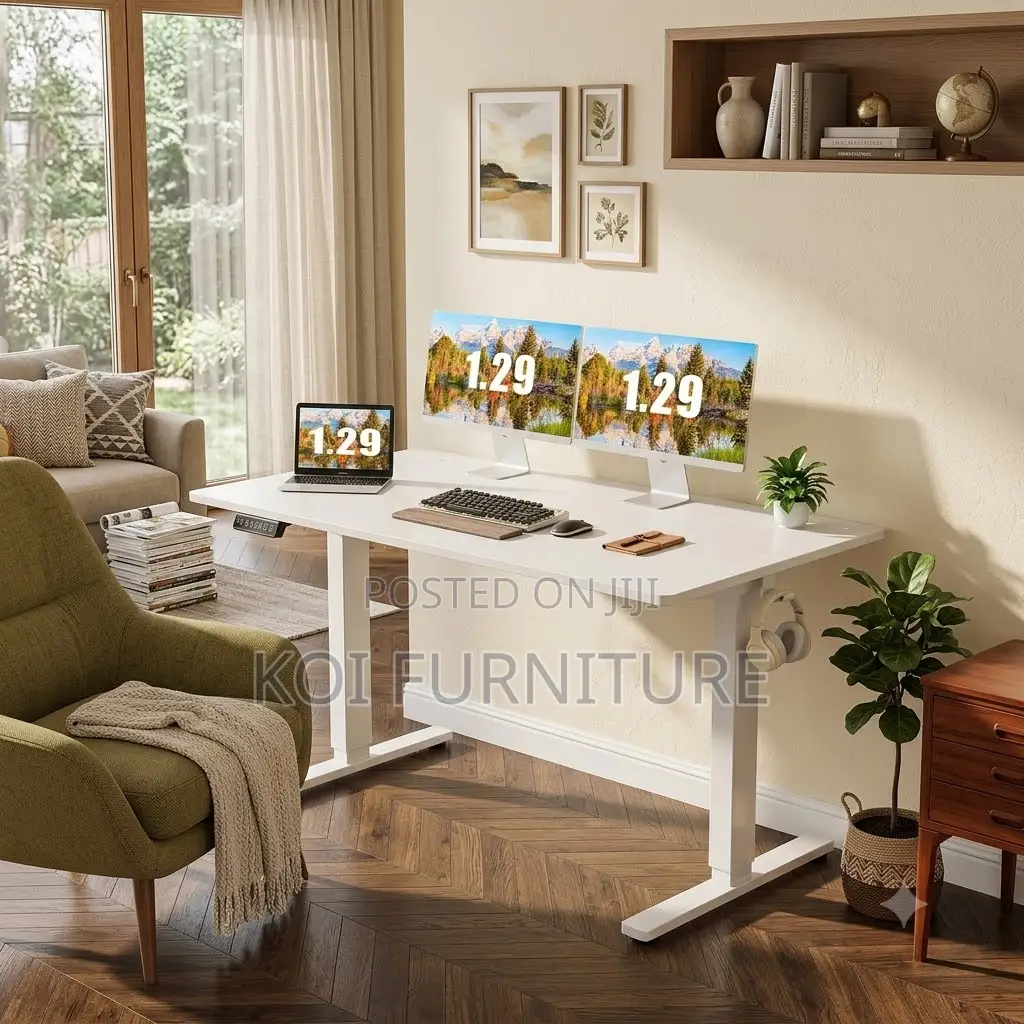 Office Desk; 120cm Electric Home Gaming Adjustable Desk