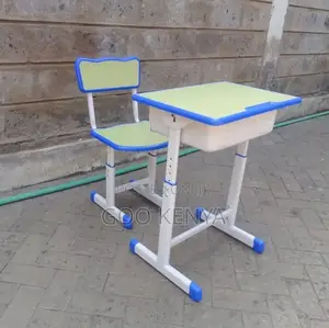 Kids Desk; Metal Frame School Desk and Chair Set