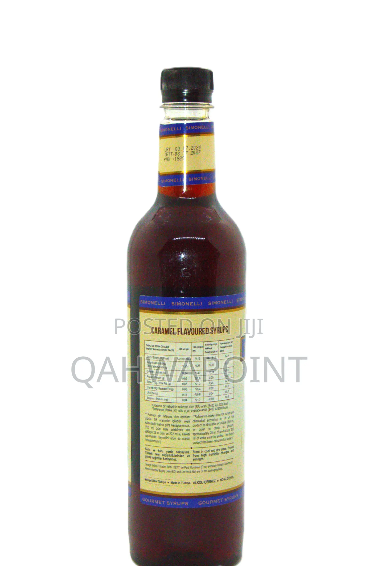 Simonelli Caramel Flavored Syrup 700ml