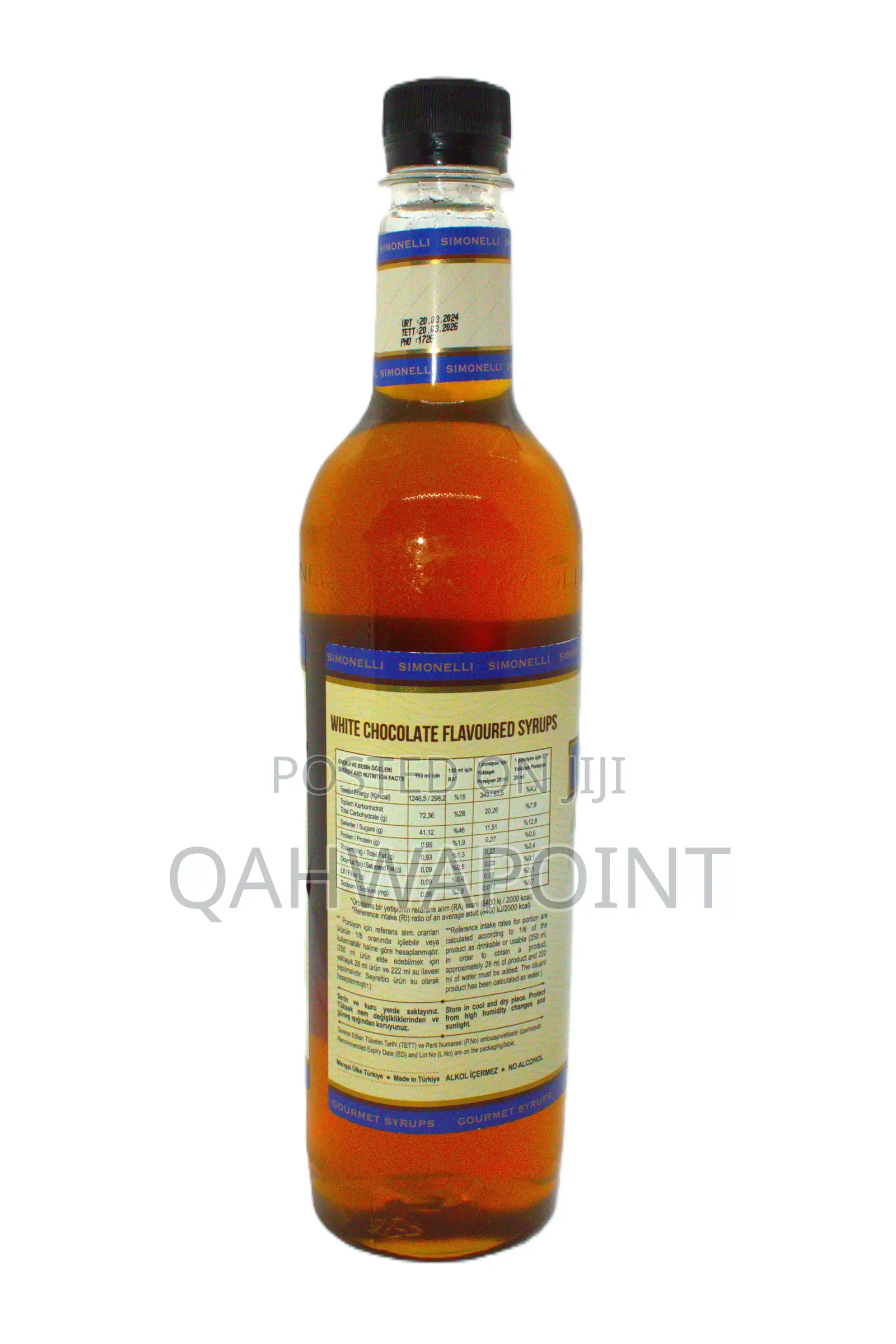 Simonelli White Chocolate Flavored Syrup 700ml