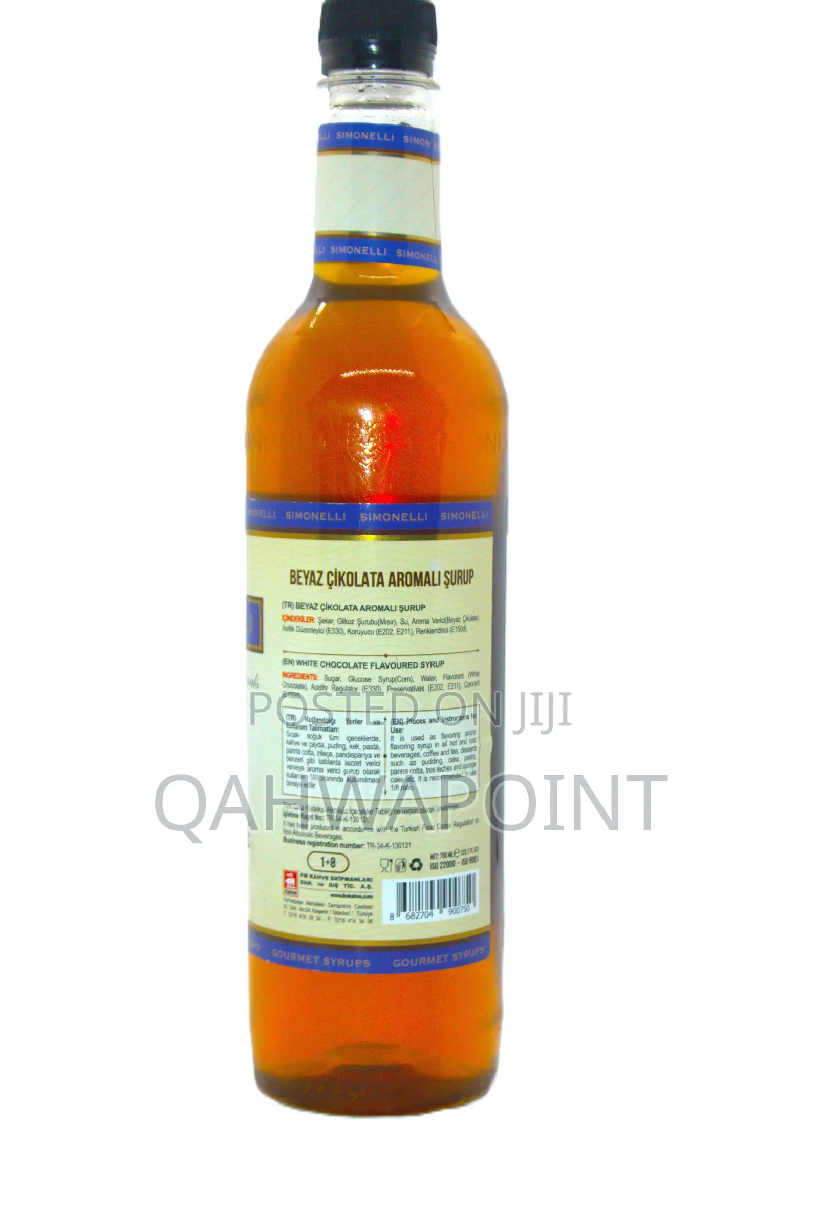 Simonelli White Chocolate Flavored Syrup 700ml