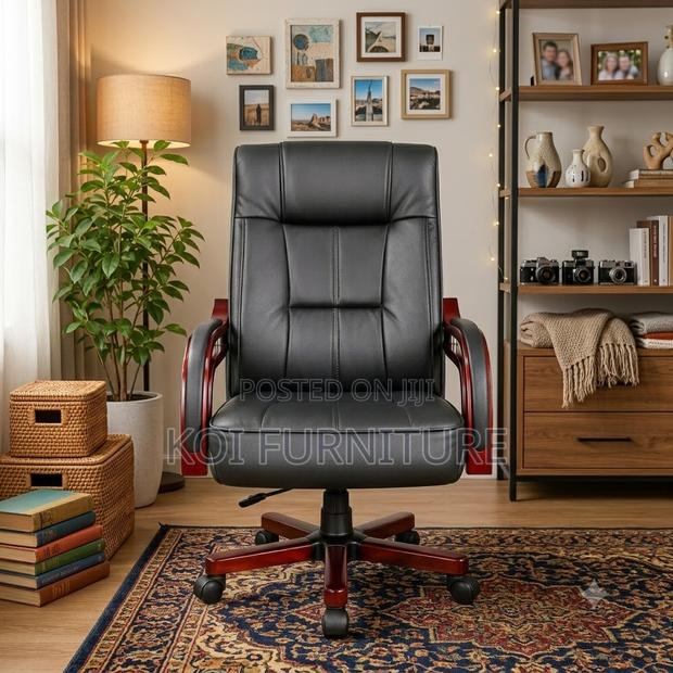 Office Chairs; Executive Leather Made Bliss Office Chairs - thumbnail 2