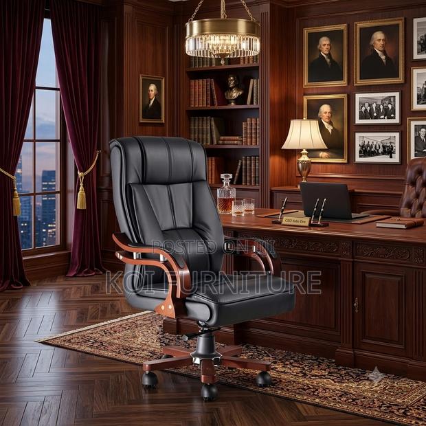 Office Chairs; Executive Leather Made Bliss Office Chairs - thumbnail 5