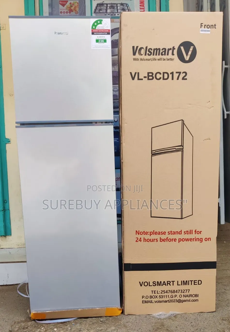 Volsmart Vl-Bcd172 Direct Cool Fridge With Top Freezer