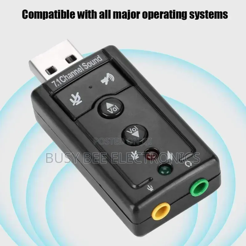 Usb 2.0 External 7.1 Sound Card for Pc Laptop