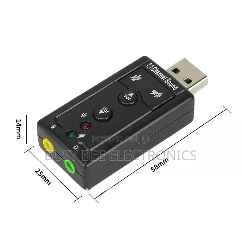 Usb 2.0 External 7.1 Sound Card for Pc Laptop