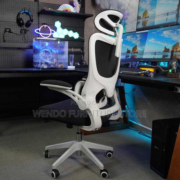 Office Chairs; White Orthopedic Recliner Office Chairs - thumbnail 3