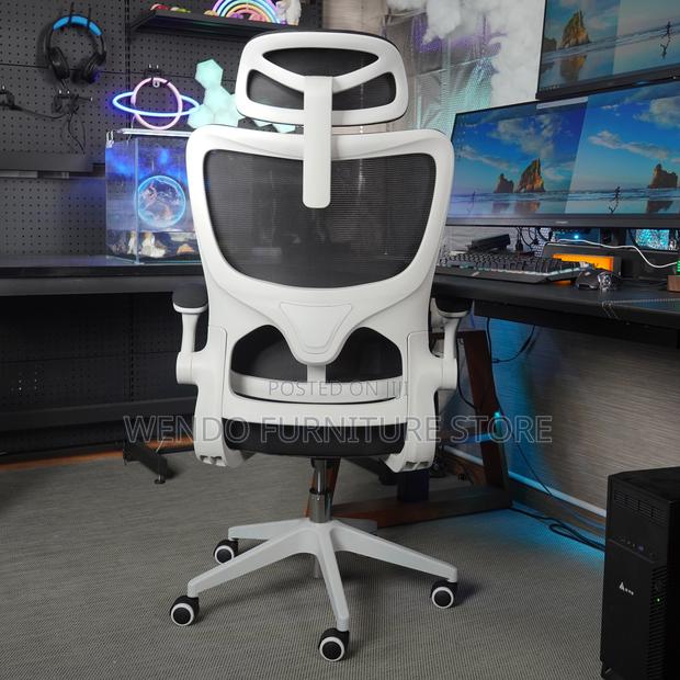 Office Chairs; White Orthopedic Recliner Office Chairs - thumbnail 5