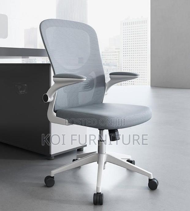 Office Chairs; Mid Backrest Orthopedic Office Fabric Breathable Chairs