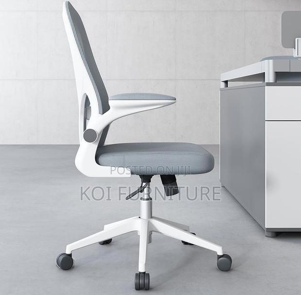 Office Chairs; Mid Backrest Orthopedic Office Fabric Breathable Chairs - thumbnail 4