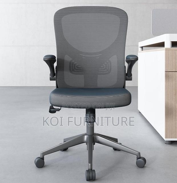 Office Chairs; Mid Backrest Orthopedic Office Fabric Breathable Chairs - thumbnail 6