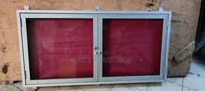 Open Door Design Noticeboard 4 X 2ft Red Lockable Display Notice Board