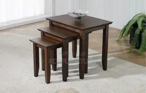 Coffee Table; Mahogany Nesting Coffee Table Set of 3