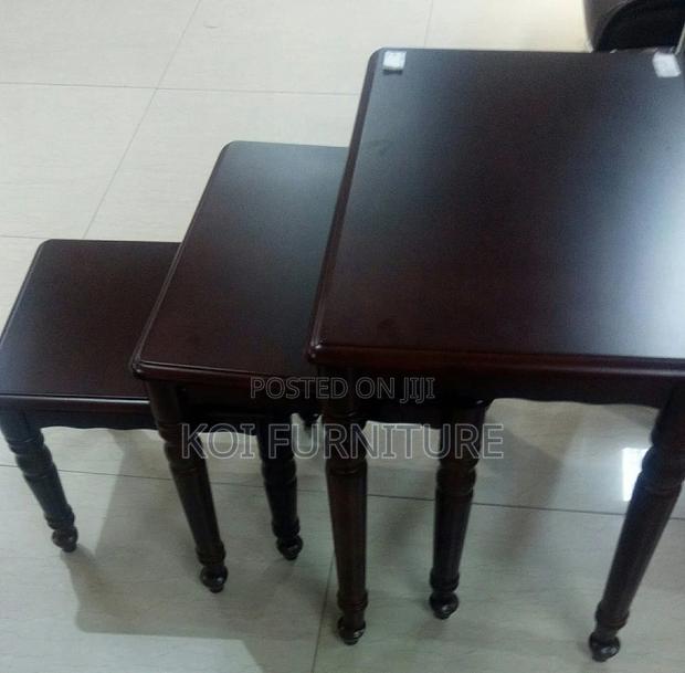Coffee Table; Mahogany Nesting Coffee Table Set of 3 - thumbnail 5