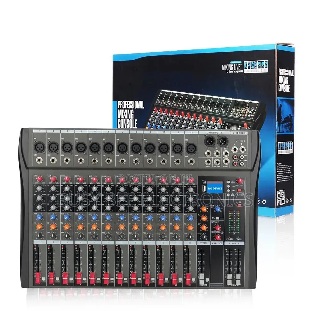Ct-120s Professional 12-Channel Usb Audio Mixer
