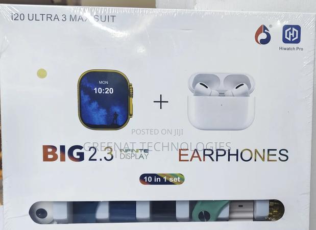 I20 Ultra 3 Max Suit Smart Watch 10 in 1 Set Hiwatch Pro