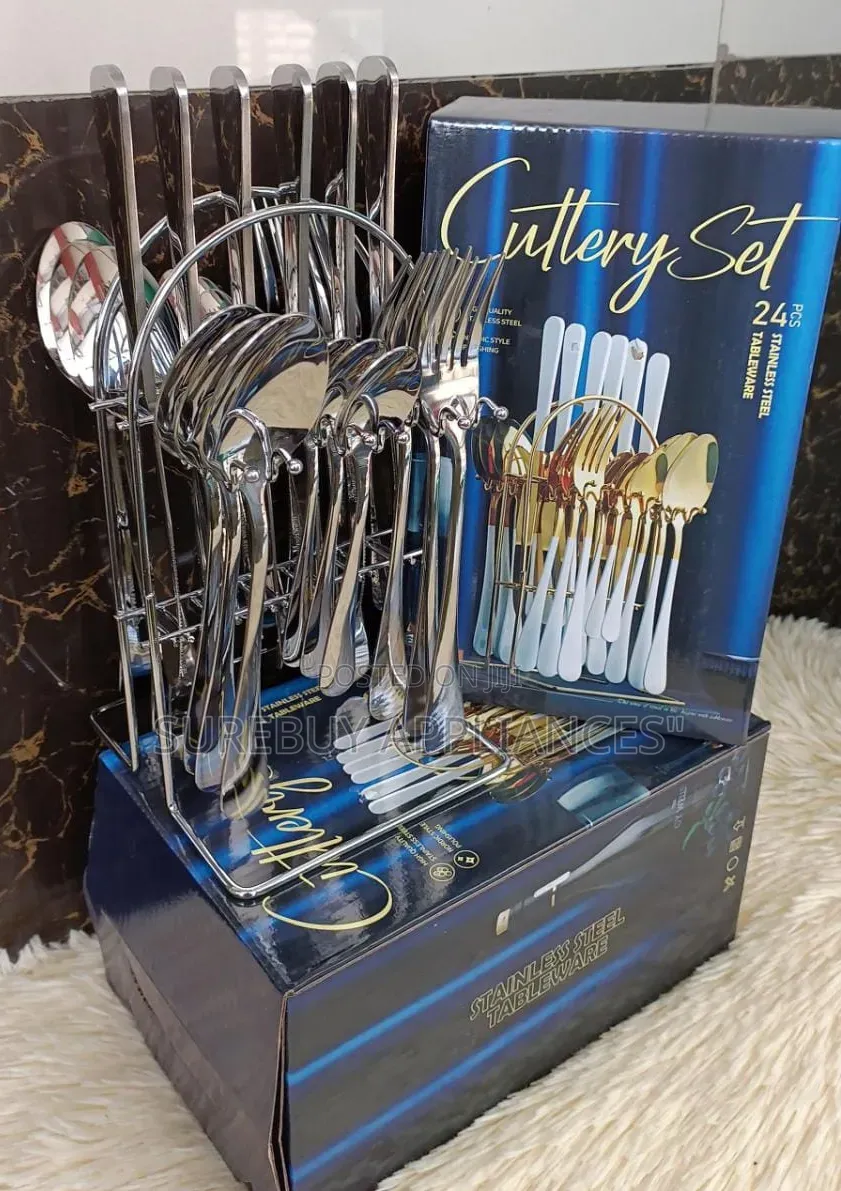 Heavy Duty 24pcs Stainless Steel Tableware Set
