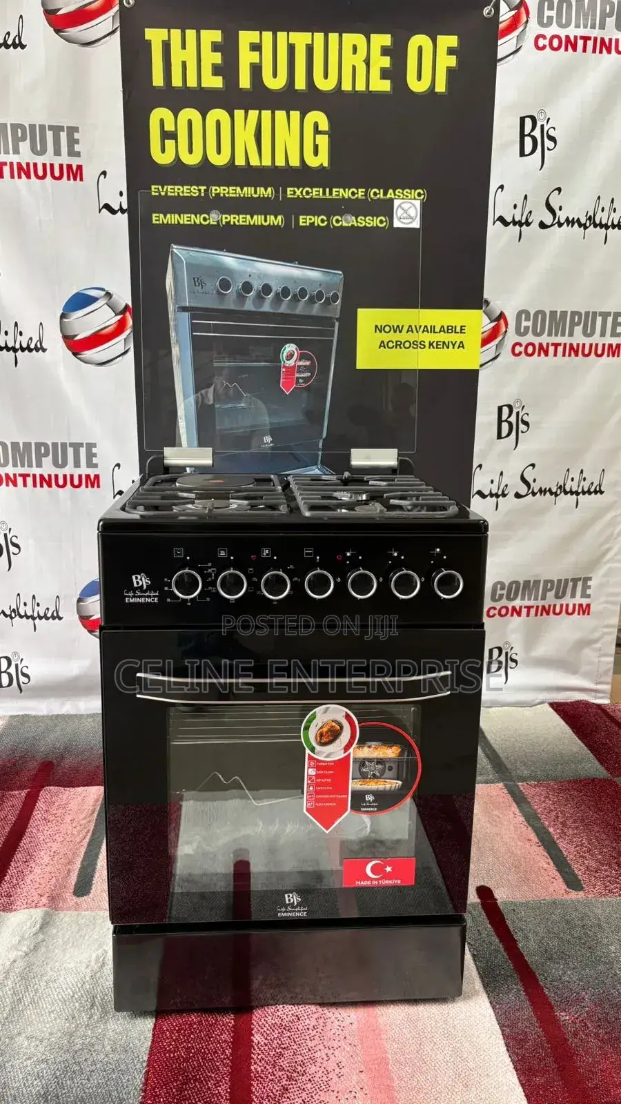 Eminence Black – 60×60 Premium Cooker
 3 Gas + 1