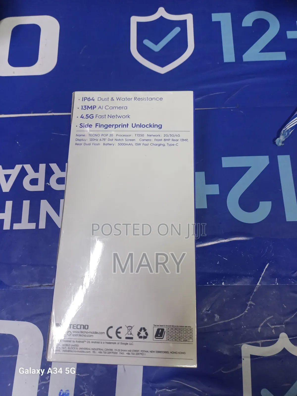 New Tecno Pop 20 64 GB Blue