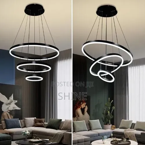 Modern 3 Ring Led Chandelier