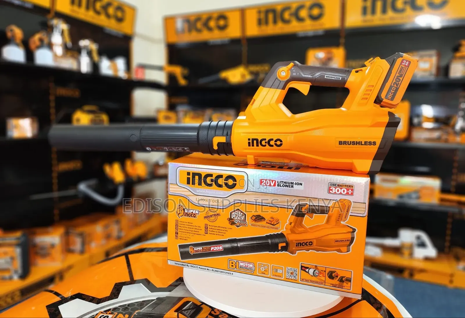 Ingco Cordless Blower Air Dust Jet Leaf Blower 20v Battery Premium