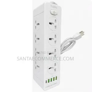 T-22pc 8-Power Socket Extension Tower With Usb Charging
