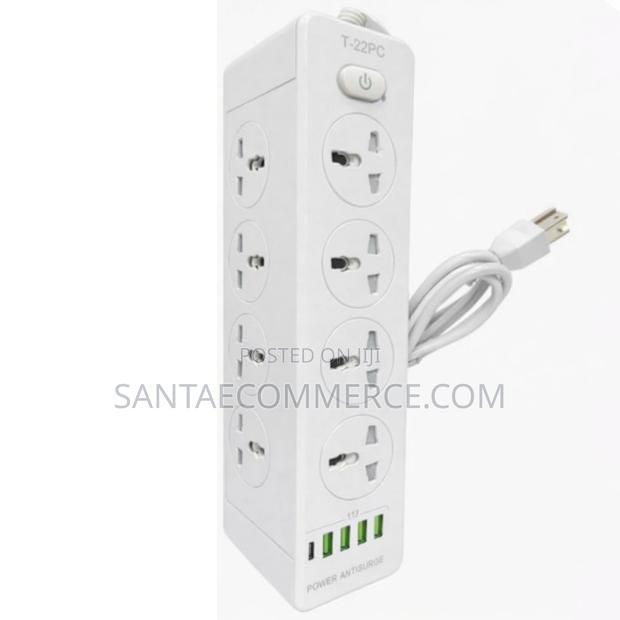T-22pc 8-Power Socket Extension Tower With Usb Charging - main view