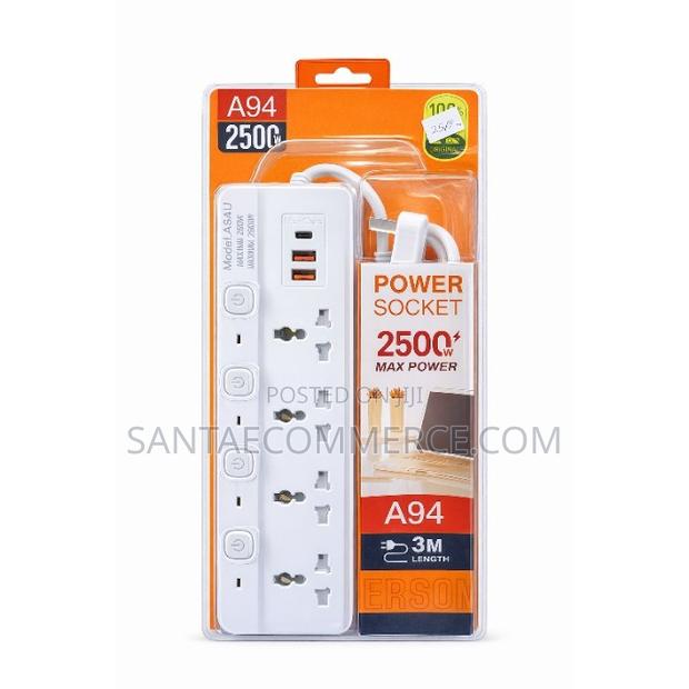A94 Power Socket Extension With Usb Charging