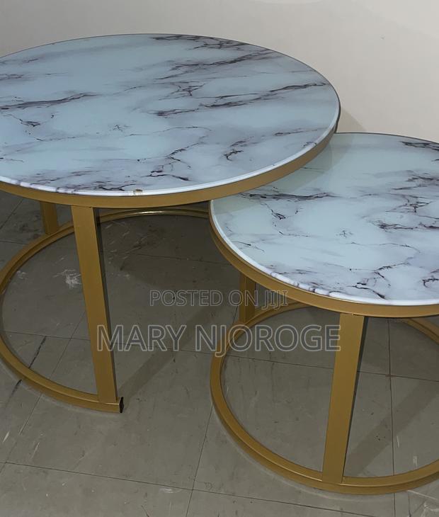 Round Marble Coffee Table - thumbnail 2